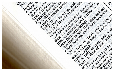 An open Bible